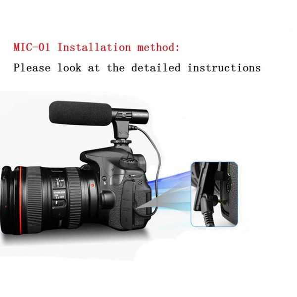 

mic-01 slr camera microphone pgraphy video camera stereo recording microphone for dv digital slr camera camcorder