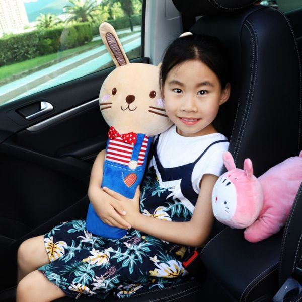 

cute car seat safety belt cushion cover for kids children adjustable pillow pad toy protect shoulder chest