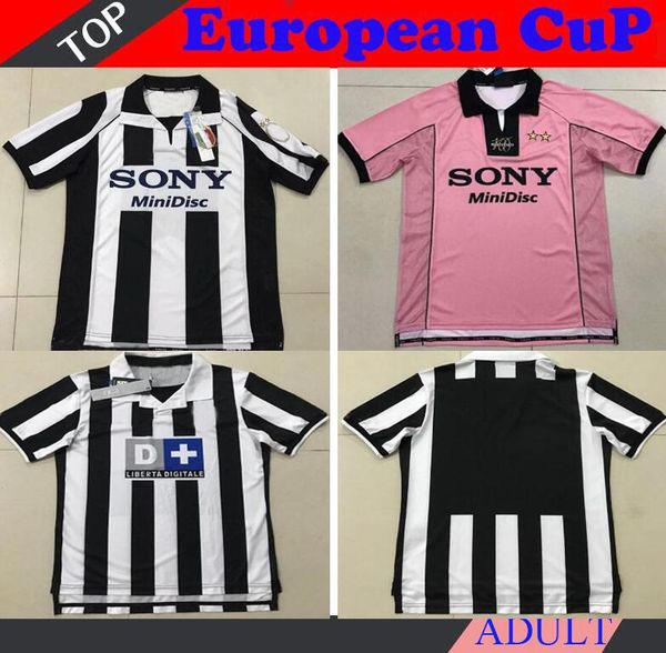 

97 98 retro version ronaldo soccer jersey 1997 1998 #10 del piero #9 inzaghi #21 zidane #26 davids 99 20 italia 1999 2000 football shirt, Black;yellow