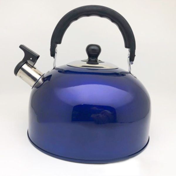 

red stainless steel whistling kettle 3l stove hob kitchenware tea camping
