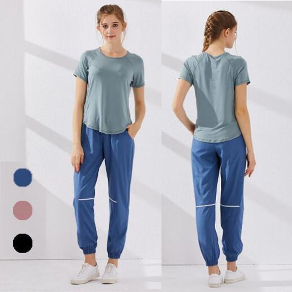 

лу-90 йога танец брюки спортзал спортивные расслабленной леди свободные брюки женщины спортивные колготки тренажерный зал спортивные штаны ж, White;red