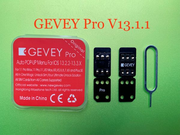 

new gevey pro v13.1.1 iccid+mnc mode for ios 13.3 13.2.3 13.2.2 unlock perfect for iphone11 pro xs xr max pot working