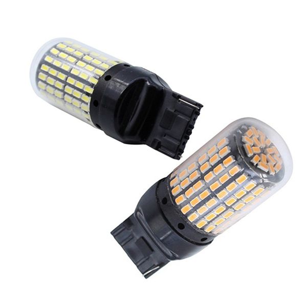

4 pcs super bright canbus t20 7440 w21w wy21w 144-smd reverse light turn signal light no hyper flash t20 7440 led bulbs,black sh