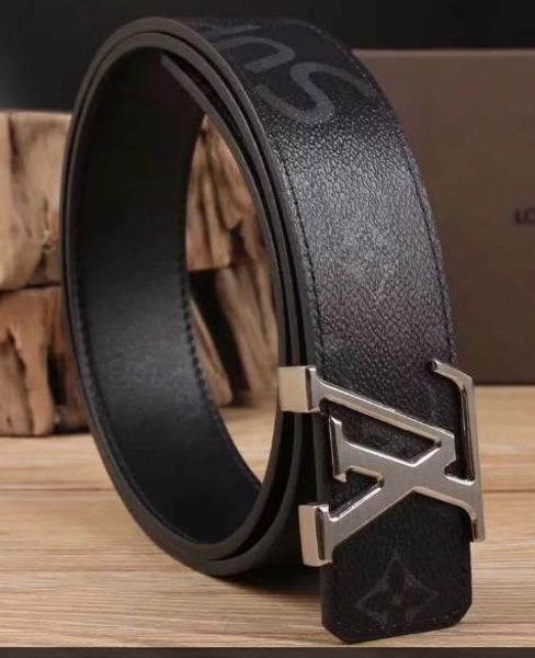 

42424fg2018 большая большая пряжка ремень из натуральной кожи с дизайнерскими ремнями мужчины женщины высокое качество новые мужские ремни р, Black;brown