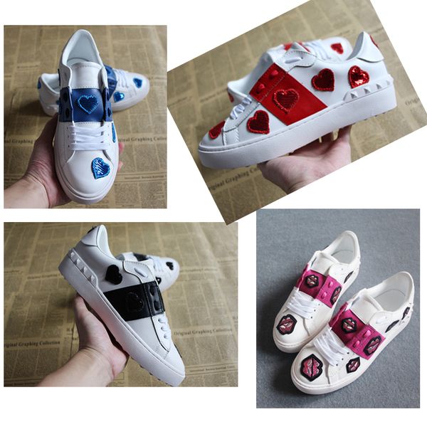 

2019 new arrival fashion men women casual shoes luxury designer sneakers shoes genuine leather bee embroidered 35-46, Black