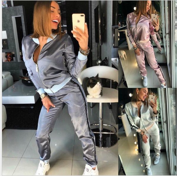 

новые женщины 2 шт одежда set повседневная мода толстовка + длинные брюки костюмы для женщин hoodie костюм, White