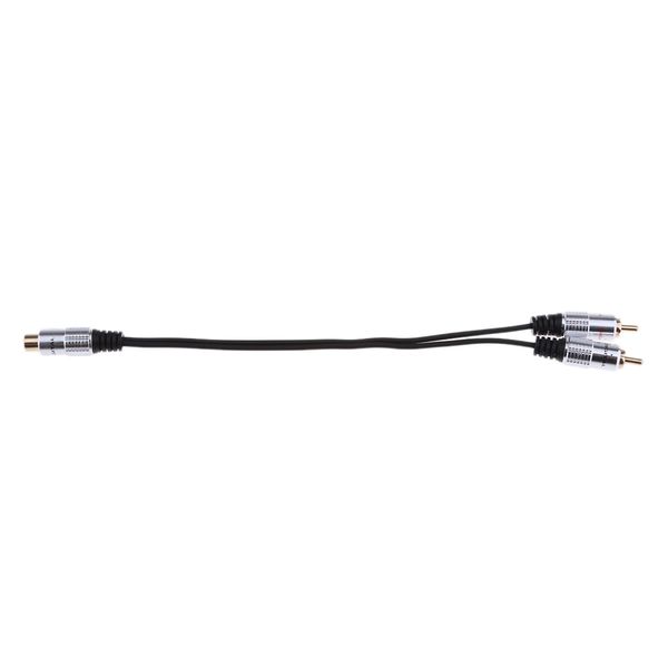 

dual rca male to 1 rca female plug splitter audio video av adapter cable 10 inch