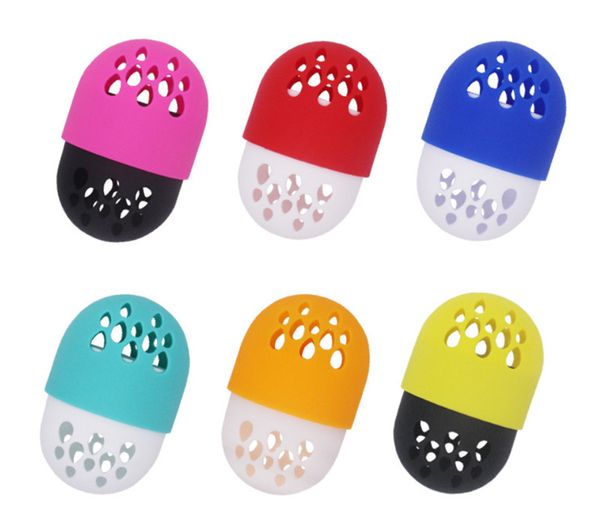 

soft silicone powder puff drying holder egg stand beauty pad makeup sponge display rack cosmetic blender sponge case