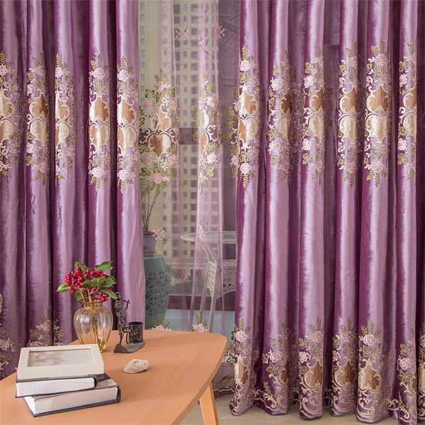 

european italian velvet luxury thick embroidery curtains for living dining room bedroom