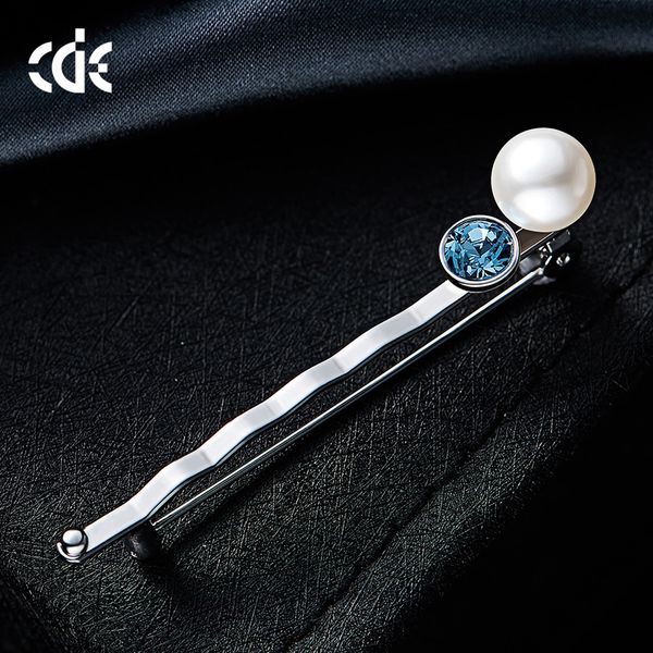 

wedding party beaded pearl gift woman lady diamond jewelry brooches for bride acting initiation graduation cde-1253, Gray