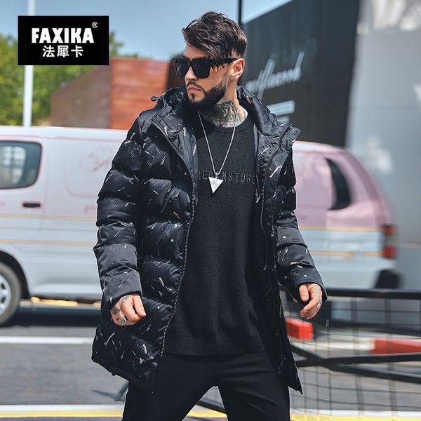

faxika больших ярды мужской одежды ватник в 2019 году новый мужского зимнего рост удобрения жир хлопка мягкой одежду хлеб, Black