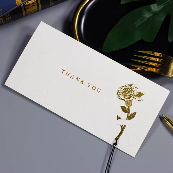 

birthday card bronzing rose thank you card message christmas greeting card thank you business envelope letter set