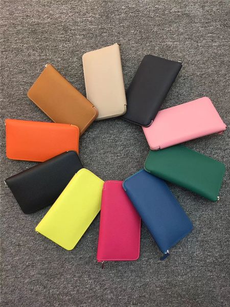 

genuine leather wallet hand palm prints cowhide long fund ma'am wallet hand package classic fund epsom skin moisture, Red;black