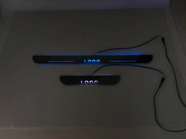 

wooacrylic led moving door scuff dynamic welcome light sill with colors changing flat plate lining strips for rover 75 mini
