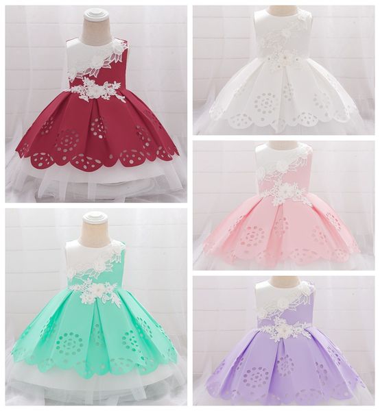 

sweet childrens princess dress flower girl dresses for wedding evening dresses baby girl 1-3st birthday dress pettiskirt boutique clothes, Red;yellow