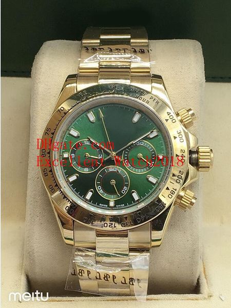 

5 sell mens watches 40 mm 116520 116508 116503 116506 18k yellow gold asia 2813 automatic mechanical men's watch wristwatch, Slivery;brown