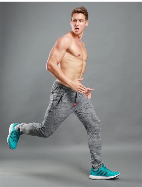 

sports running pants men elastic breathable sweatpants jogging training pants men gym fitness tights sport trousers slim fit, Black;blue