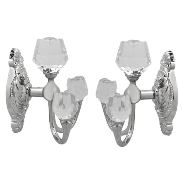 

2 шт хрусталь vintage стены крюк tie одежда полотенце tieback занавес вешалка держатель, двойной крючки