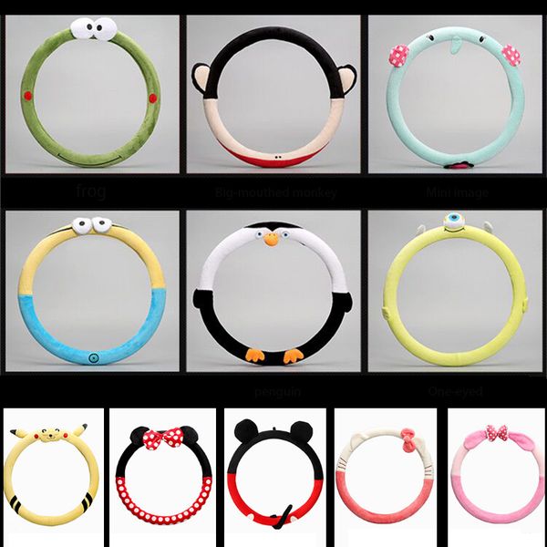 

car cute cartoon car steering wheel cover winter plush steering wheel cover antie warm shape decoration