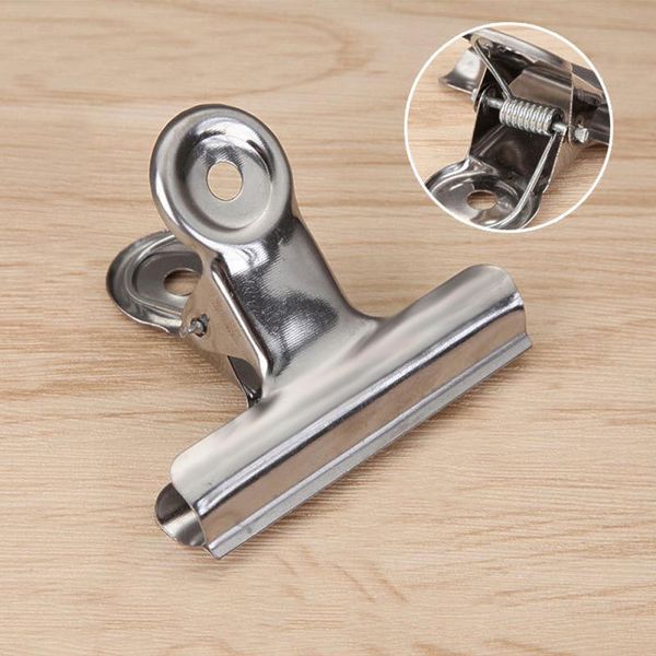 

6pcs stainless steel chip bag clips for air tight seal grip food sealing clamp clip powder food package bag clip