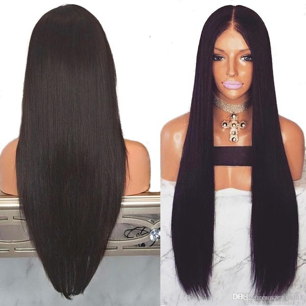 

eversilky silk base full lace human hair wigs with baby hair pre plucked straight brazilian remy hair black wigs for women nysm0001