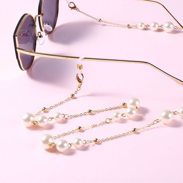 

bz1344 personalized big nonskid large big pearl glasses anti-skid chain fashion women's pearl glasses chain