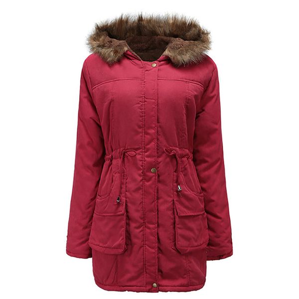 

fashionable winter coat women keep warm long sleeve hooded slim fur coats for girl female abrigos mujer invierno 2018, Black