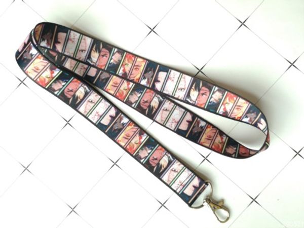 

10pcs/20pcs/30pcs/50pcs/100pcs anime kimetsu no yaiba lanyard neck strap lanyard mobile phone key chain id badge key chain, Silver