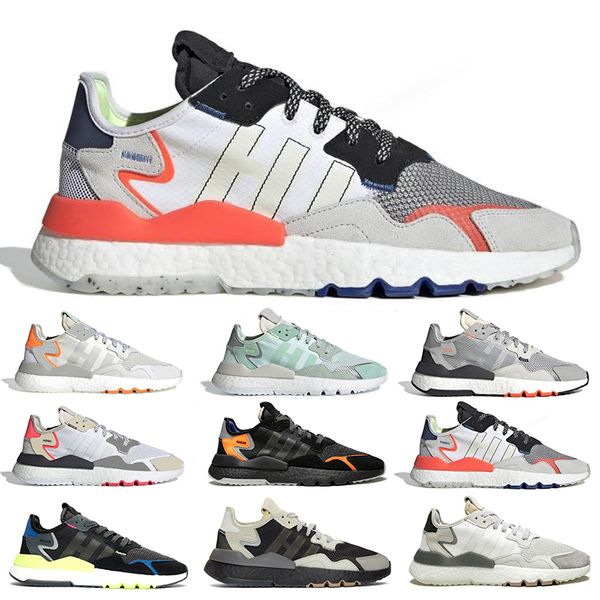 

2019 nite jogger 3m светоотражающие кроссовки для мужчин женщины лучшие качества тройной черный белый дышащий mens тренер спортивной моды кр