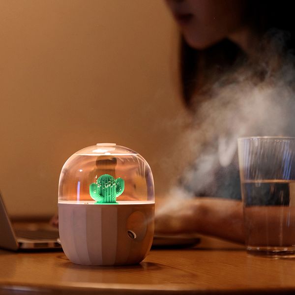 

200ml humidifier usb air diffuser cute pet aroma mist maker fogger car air freshener purifier for office with led night lights