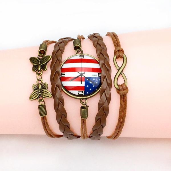 

charm bracelet beautifully galaxy butterfly 8 shaped bangle cuff faux infinitely leather bracelet, Golden;silver
