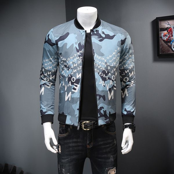 

2020 autumn winter luxury mens designer jacket fashion camouflage print jacket zipper cardigan outerwear coat plus size m-4xl, Black;brown