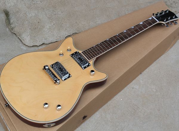 

factory wholesale natural wood color electric guitar with maple body,chrome hardware,can be customized as request