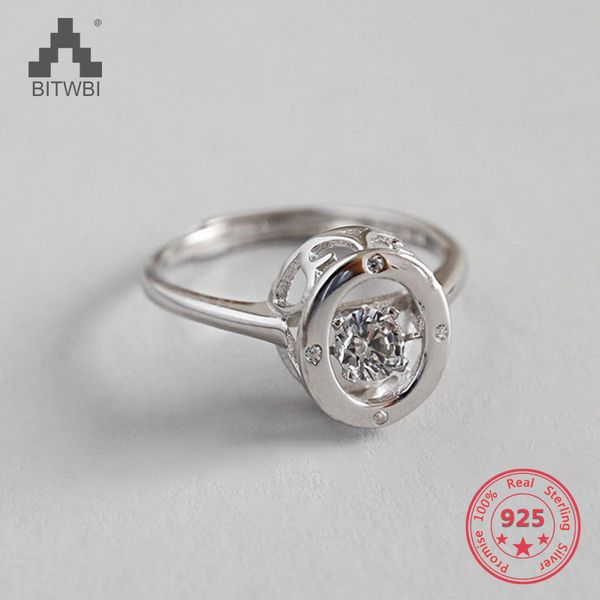 

s925 sterling silver fashion oval zircon adjustable index finger ring jewelry, Golden;silver