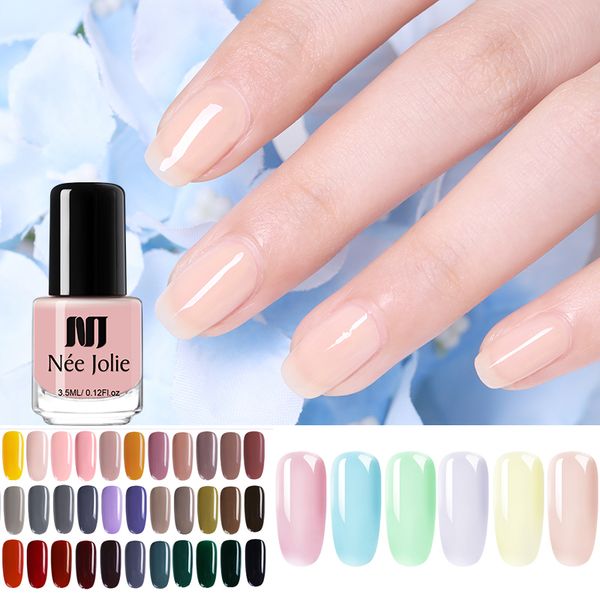 

nee jolie nail polish jelly coffee gray red nail varnich pure color art polish lacquer decoration 3.5ml
