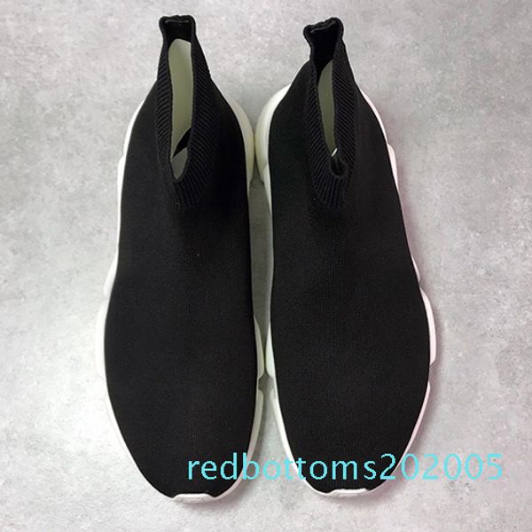 

2019 paris sock shoes casual speed trainer sneakers speed trainer sock race runners black shoes men and women white shoe r05