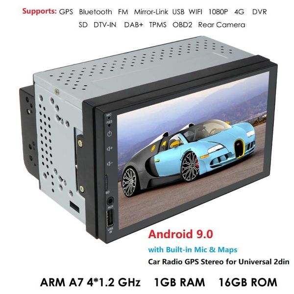 

ossuret android 2din автомагнитола мультимедиа видео плеер gps navigation 2 гама 7" hd универсального авто аудио стерео wifi bluetooth usb а