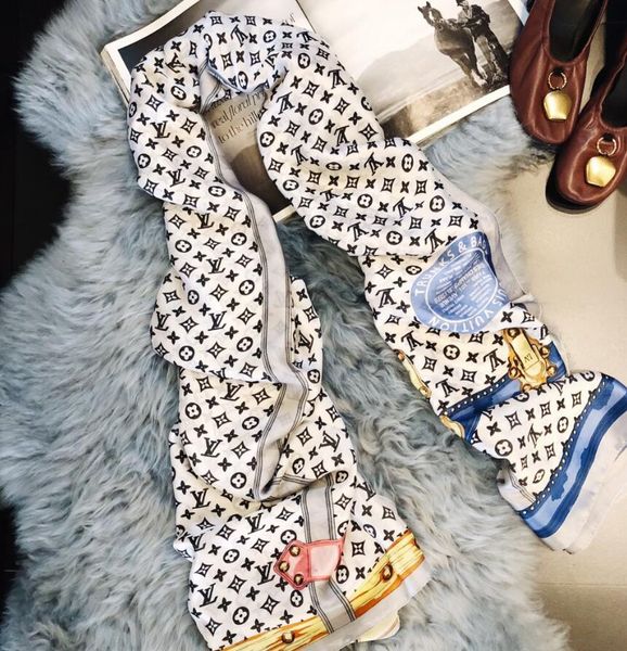 

new fashion designer silk scarf man womens luxury spring winter shawl scarf brand scarves size 180x90cm 21 colors, Blue;gray