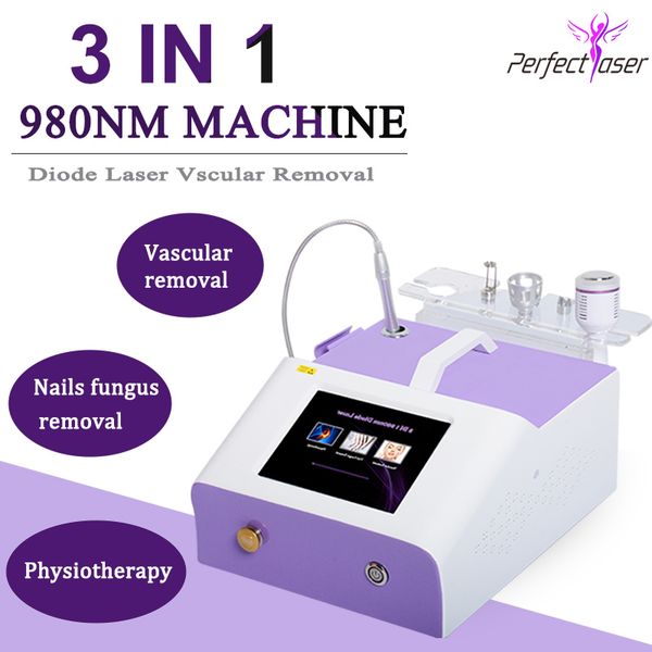 

3in 980nm nails fungus removal treatment diode laser spider veins removal machine nails fungus treatment 980nm skin care system, Black