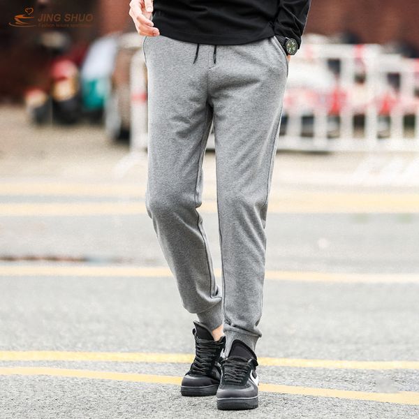 

pants men joggers fitness sweatpants tight trousers men streetwear leggings sportswear training workout pants jogger flat, Black