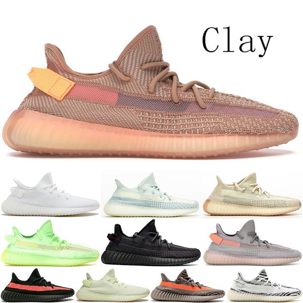 

2019 clay kanye cloud white citrin glow pirate black true form mens running shoes static cream women sports sneakers trainers size 36-48, White;red