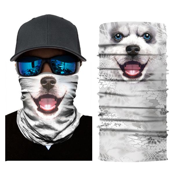

poncho multiway outdoor bandana women 3d animal printing climbing hiking cycling skiing fishing windproof uv protection bandana, Blue;gray