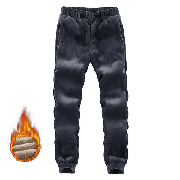 

2020 new winter warm jogging pants men 6xl 8xl large size trousers fashion casual thicken sweatpants male brand men's clothing, Black