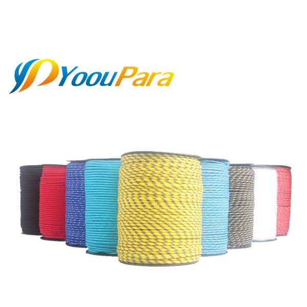 

yooupara 30 colors more paracord 3mm 100m parachute cord climbing camping rope diy string clothes line multifunctional rope