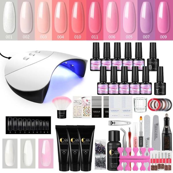 

nail extensions nail art tools manicure kit kit set with uv led lamp usb drill machine set quick building gel