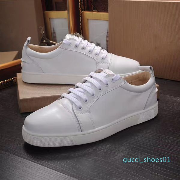 

designer sneakers low red bottoms spikes flats shoes men womens suede leather sneakers party designer shoes g01, Black