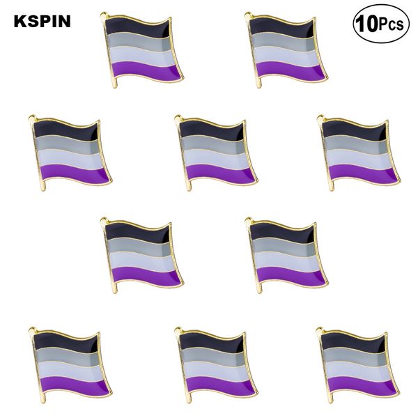 

asexual pride flag lapel pin flag badge brooch pins badges, Gray