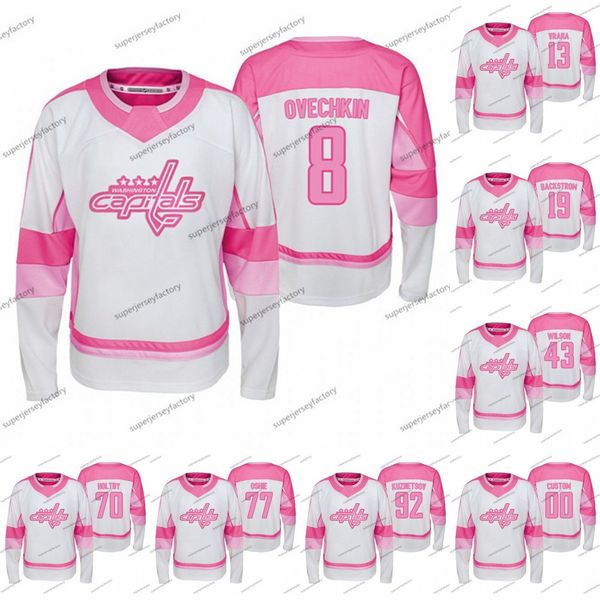 

alexander ovechkin washington capitals 2019-20 jersey fishion girl braden holtby t. j.oshie john carlson tom wilson evgeny kuznetsov vrana, Black;red