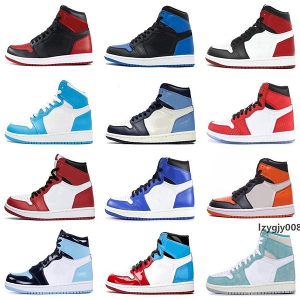 

1s high og travis scotts low basketball shoes 1 fearless obsidian men spiderman unc chicago banned bred toe 3 women shoes sports sneakers