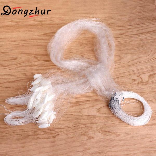 

dongzhur 10m/15m/20m/25m fishing net single mesh nylon monofilament gill durable accessory float trap